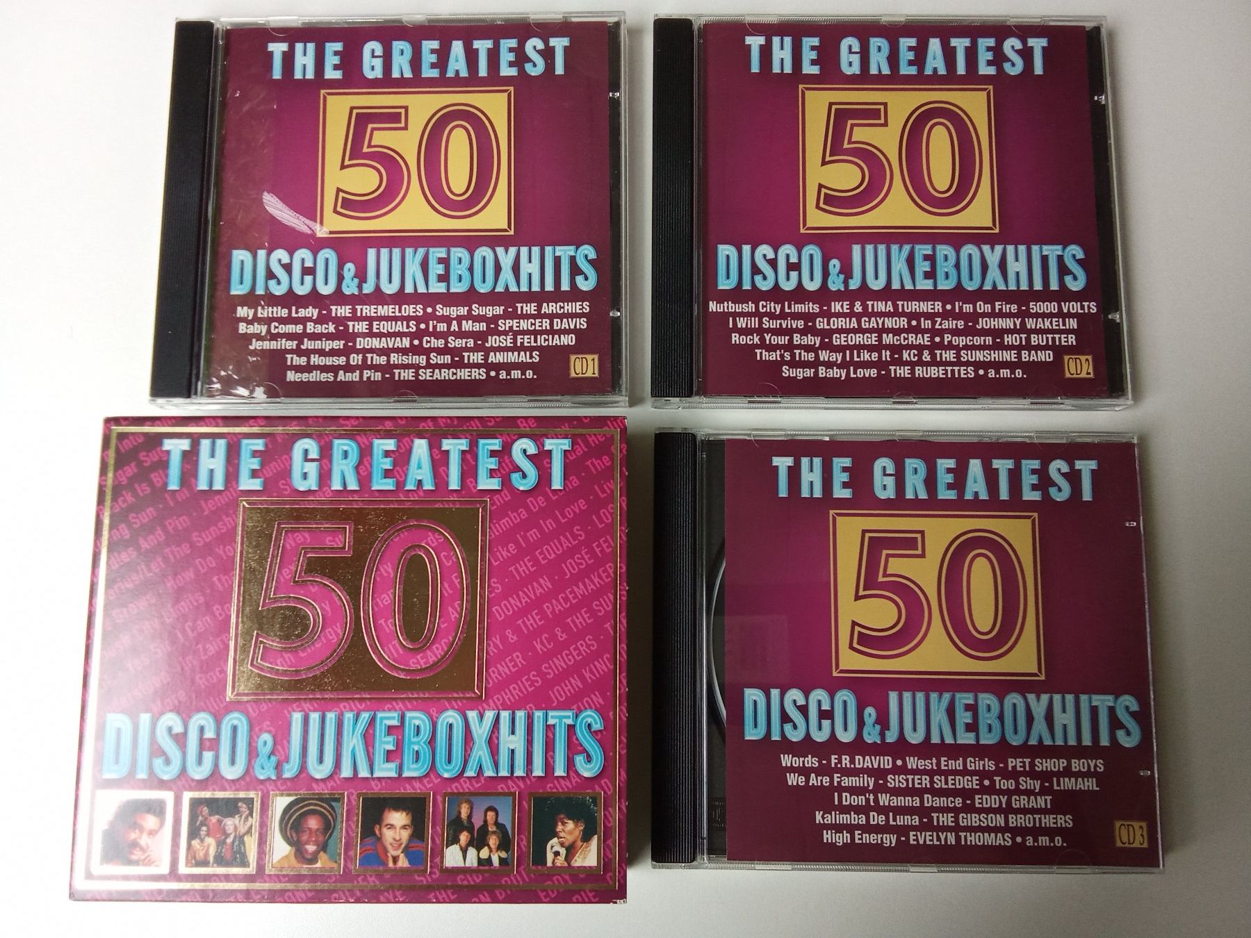 CD: The Greatest 50 Disco & Jukebox Hits / 3 CDs – Usato da Bilten venduto da Bora3 2