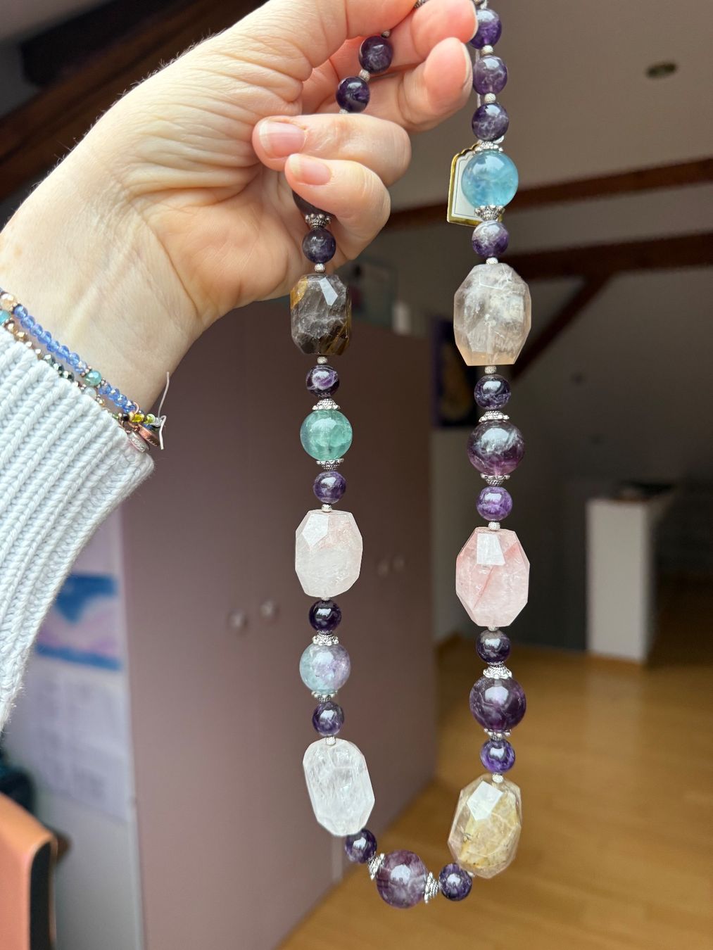 Ketten: Grosse, unikate Fluorit, Achat Kette! – Neu (gemäss Beschreibung) aus Basel von Chili007 4