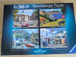 4x500 Ravensburger Puzzle: Happy Days Nr. 1