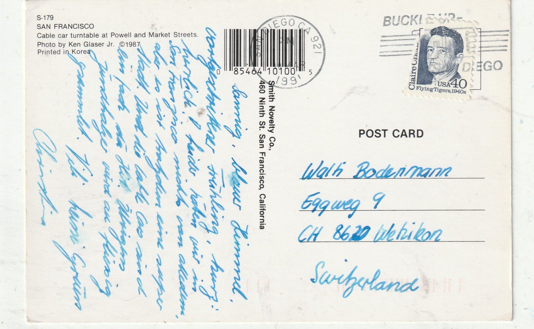 Cartoline postali: Bahn San Francisco – Usato da Lumbrein venduto da made02 1