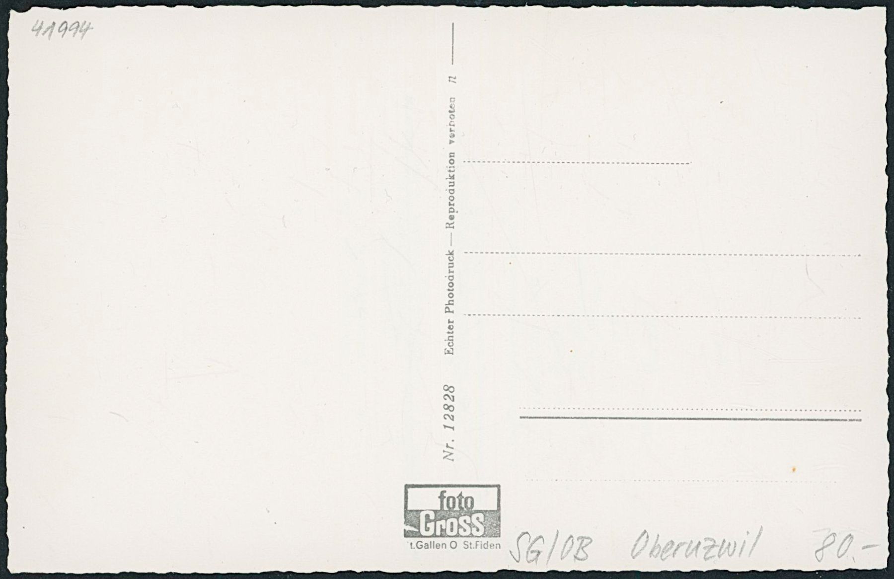 Cartoline postali: SG Oberuzwil – Nuovo (secondo la descrizione) da Schindellegi venduto da stationary 1