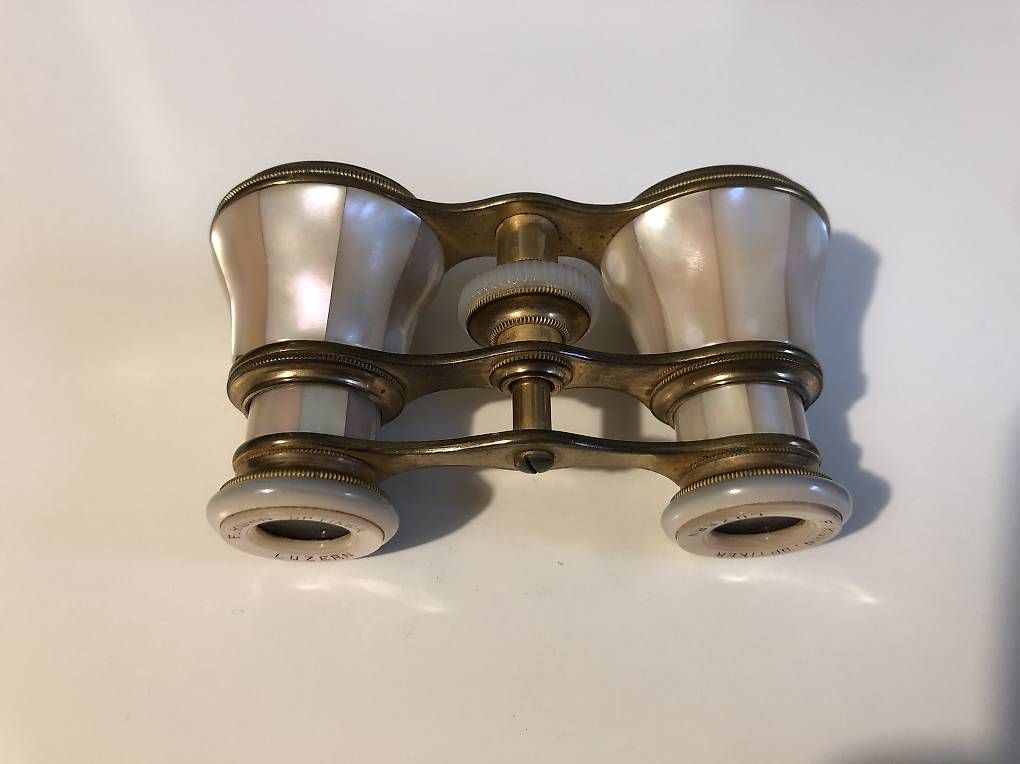 Feldstecher: antikes Opernglas Messing/Perlmutt – Gebraucht aus gals von fido56 2
