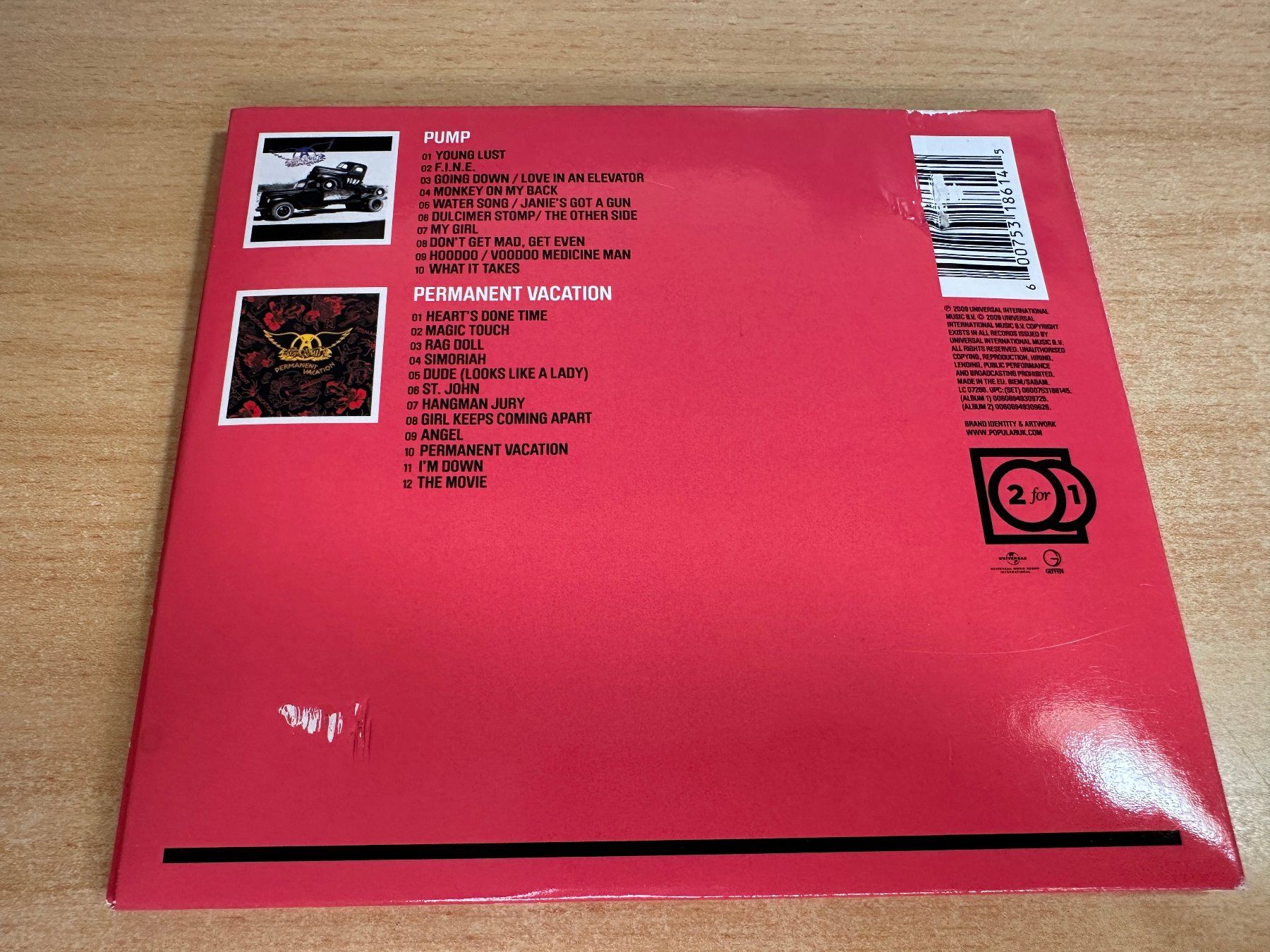 CD: K0 Aerosmith – Pump + Permanent Vacation - 2 CD – Usato da Rikon im Tösstal venduto da Alpenmutz 1