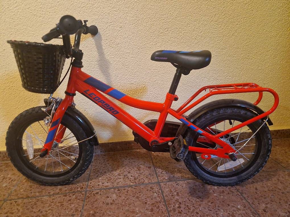 Leopard Biciclette: Leopard Kindervelo Sparrow Rot-Blau | 14 – Usato da Zürich venduto da pm00
