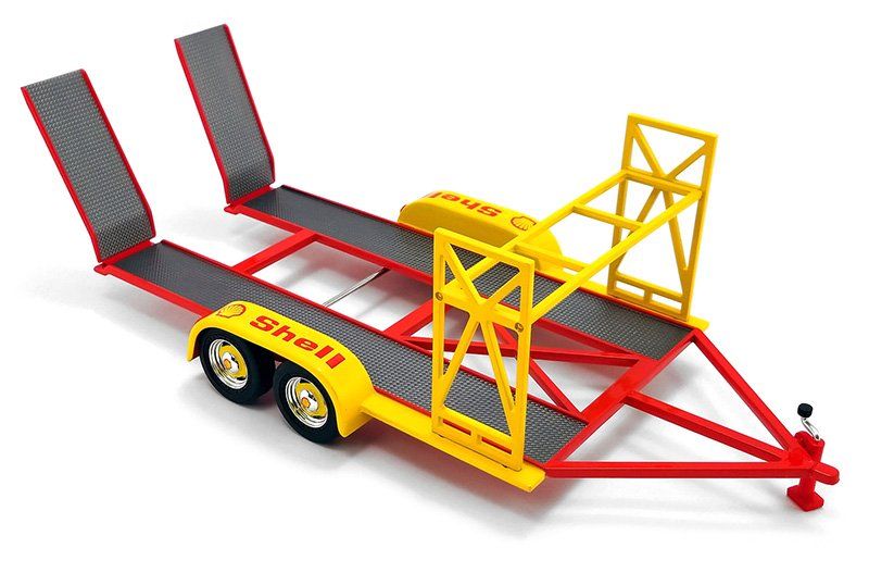 GMP Modellini d'auto: Car Trailer with Tire Rack "Shell" (GMP Models 1:18) – Nuovo e nell'imballaggio originale da Tramelan venduto da kha_jvd5