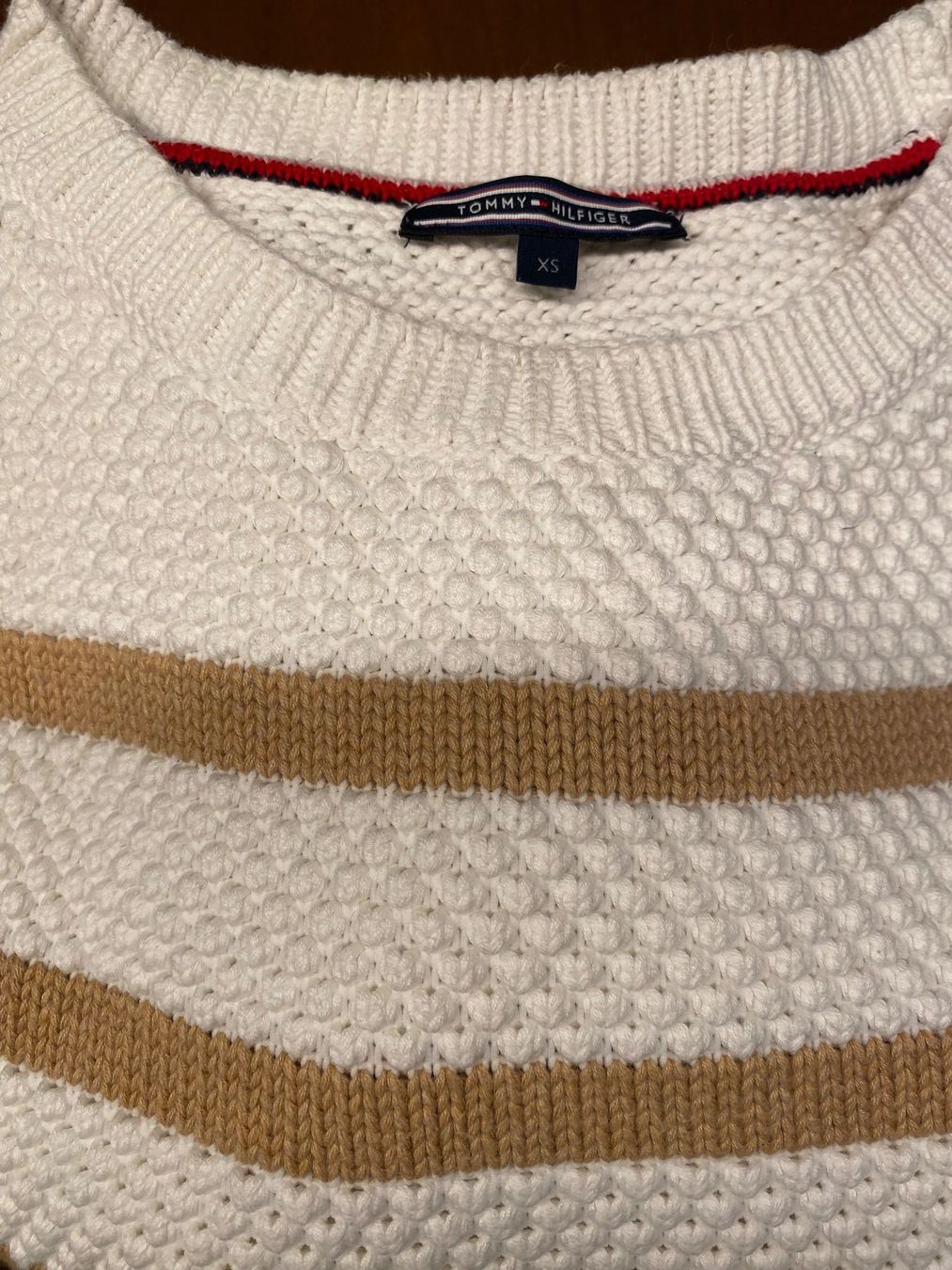Tommy Hilfiger Maglioni & Felpe: Tommy Hilfiger Pullover, weiss/beige, Gr. XS – Usato da Zumikon venduto da leskel 2
