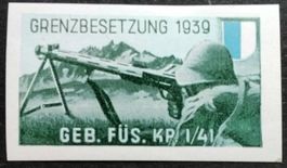 Soldatenmarke 2.WK, Geb Füs Kp I/41, dgrün ges, Wi Inf 325-2