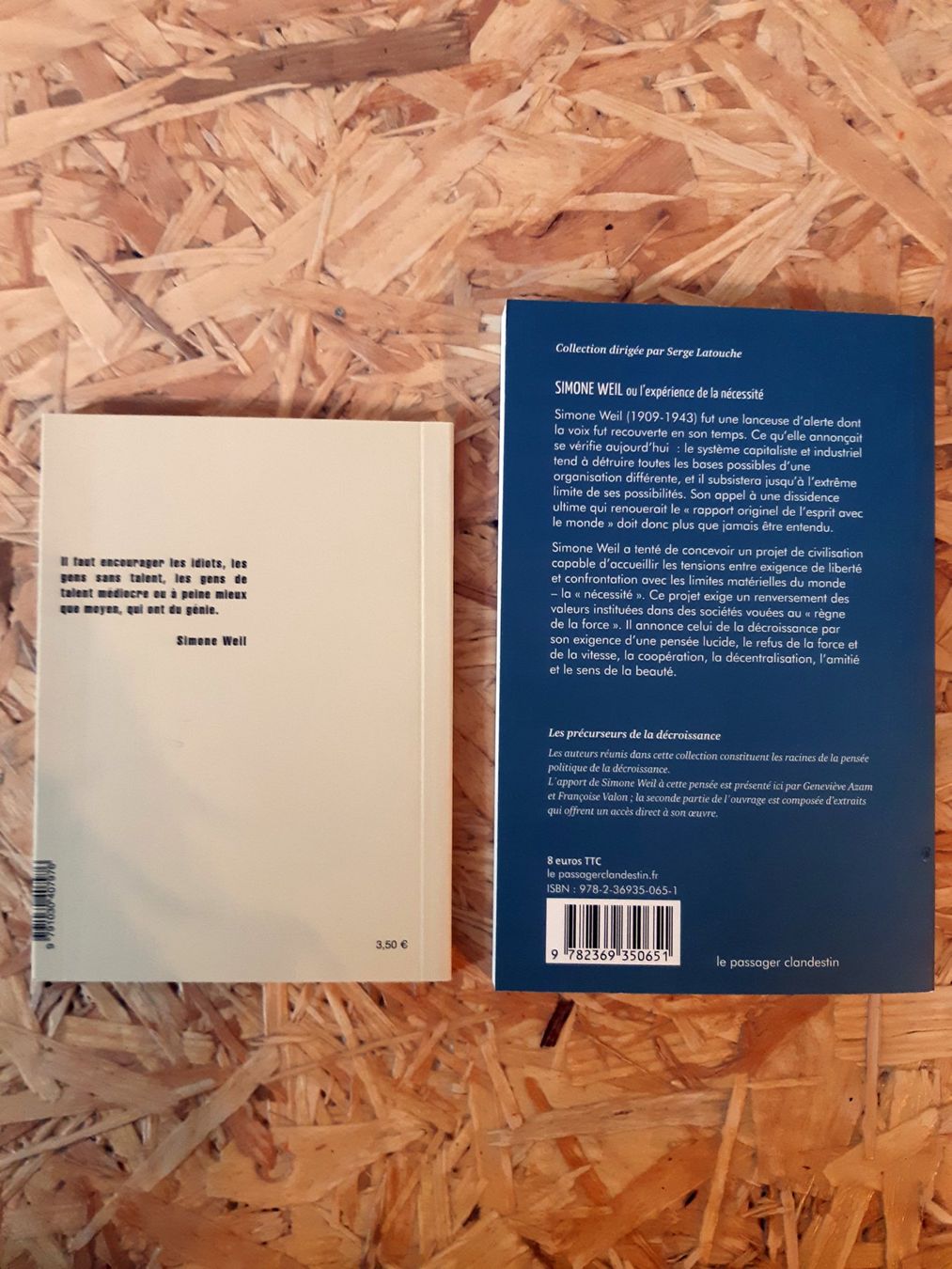 Bücher: Lot de 2 livres de et sur Simone Weil – Neu (gemäss Beschreibung) aus Ecublens VD von TWISTO 1