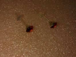 ohrringe modeschmuck,,rot farbe,,glanzig