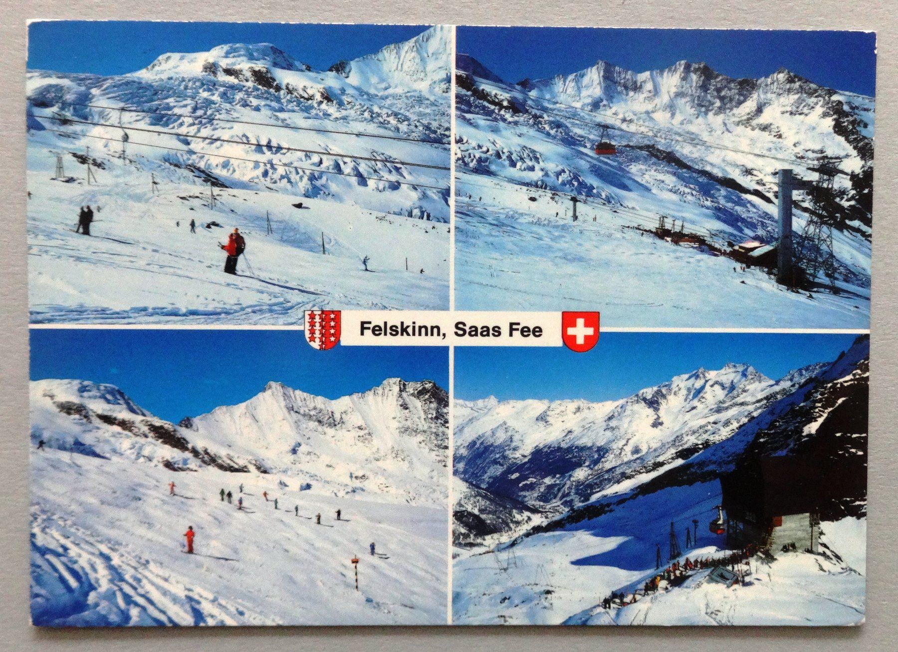 Cartoline postali: Saas-Fee, Gletscherbahn Felskinn – Usato da Fétigny venduto da Billy2miny