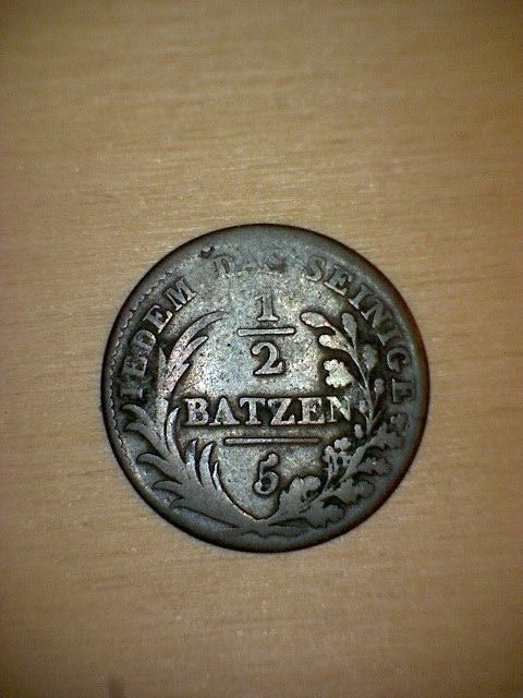 Alle Münzen: Appenzell. BI. 1/2 Batzen 1816 – Gebraucht aus Pfungen von Aguti77 1