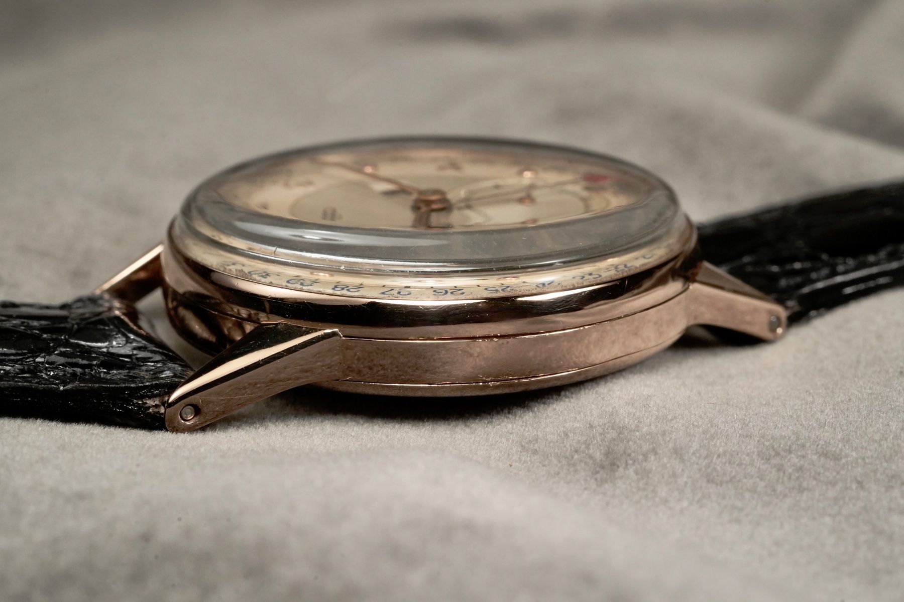 Movado Orologi: Movado Calendograf Original 18kt. Red Gold Ruby Dial – Usato da Morcote venduto da chronoservice 8