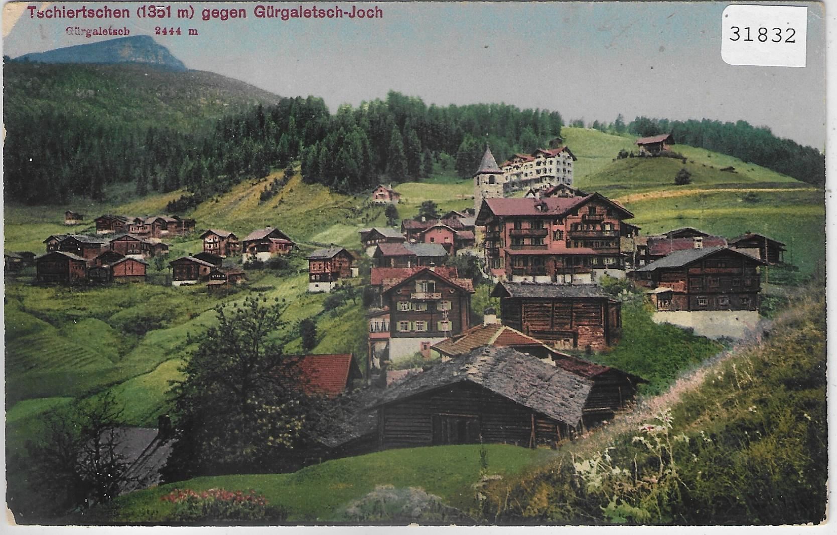 Cartoline postali: Tschiertschen gegen Gürgaletsch-Joch – Usato da Ettingen venduto da Kartenplanet