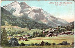 GSTEIG b.(S. mit OLDENHORN (im Sommer) ca. 1910 (BE)