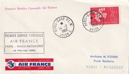 Erstflug Air France Paris - Hassi-Messaoud (Algerien) 1962