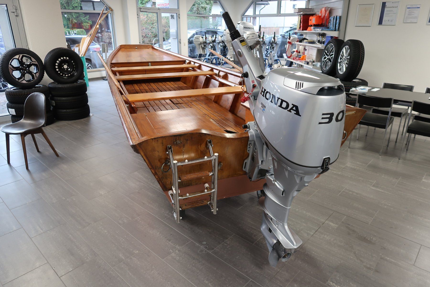 Witti Boote: Witti Holzfährboot mit Honda BF30 – Gebraucht aus Büsingen von garagealtmann 7