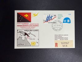 Erste direkte Luftpost Genf-Boroko ab UNO 1981