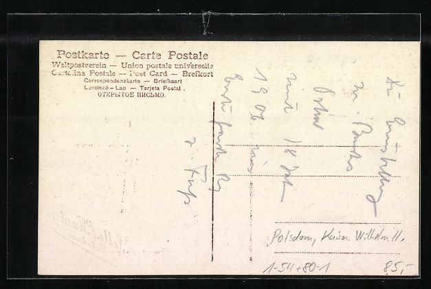 Cartoline postali: Potsdam, Kaiser Wilhelm II. bei einer Pa – Usato da Berlin venduto da bartko-reher 1