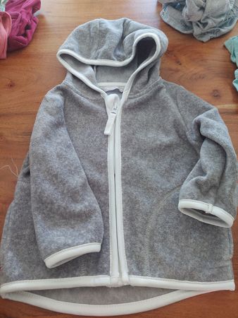 Kinder Fleecejacke Grau Gr. 62/68 Warm für den Herbst/Winter