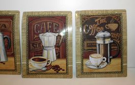 4  Blechschild 4 div Kaffee Wandblechschilder