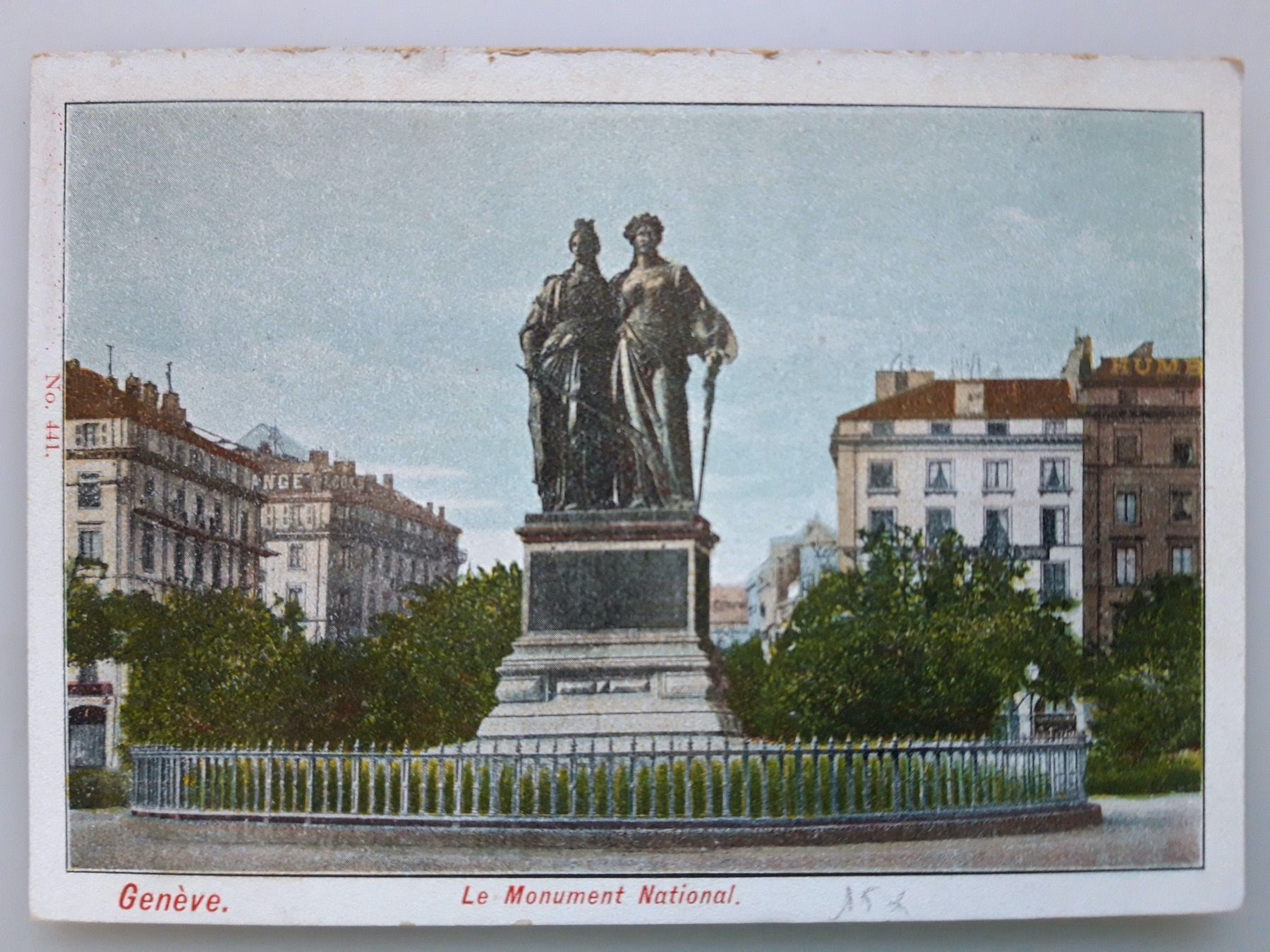 Ansichtskarten: Geneve Le Monument National – Gebraucht aus Sargans von nicsam1815