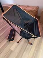 Zwei Campingstühle faltbar schwarz orange neuwertig