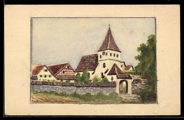 Künstler Handgemalt: Nürtingen, Kirche