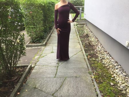 Elegantes Abendkleid / Galakleid, bordeauxrot, Gr. 36/S