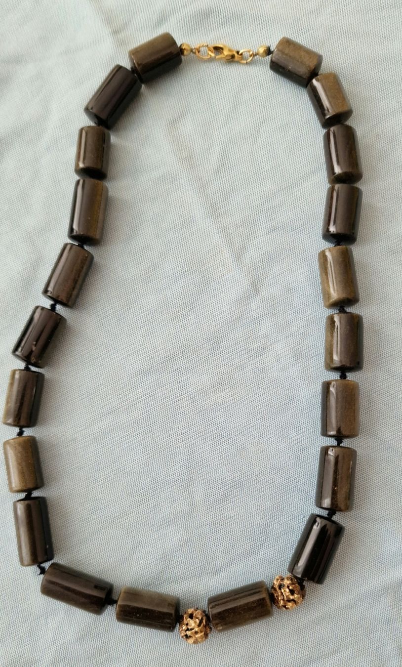 Catenine: Tolle Goldopsidian Kette  – Usato da Vordemwald venduto da Sbernstein 1