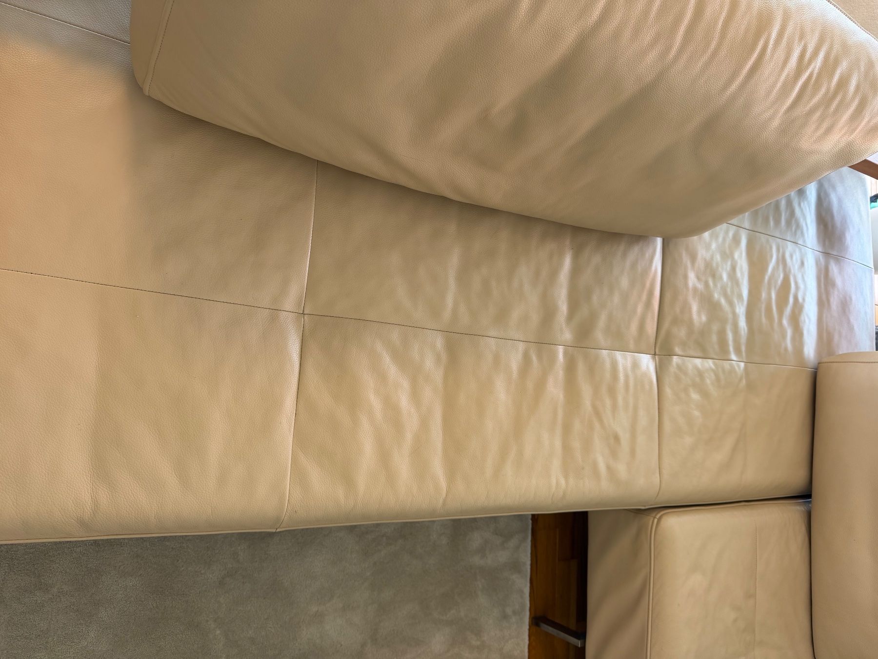 Divani: Rolf Benz Dono 6100 Leder Ecksofa Beige Sofa Couch – Usato da St. Urban venduto da pet_k296 4