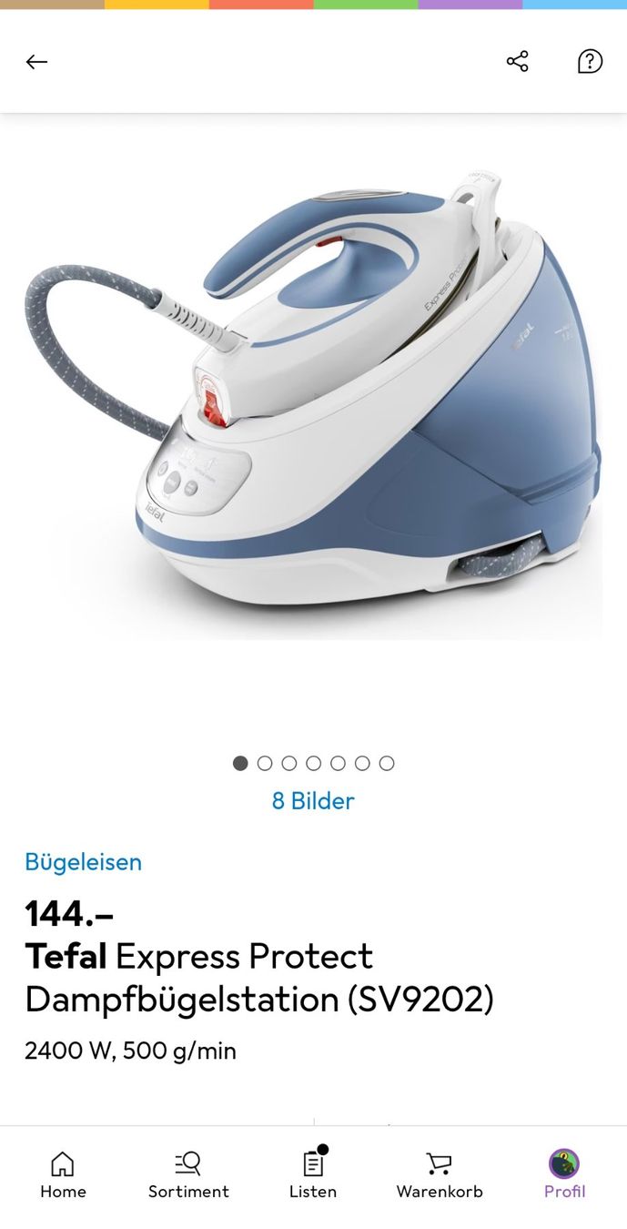 Tefal Ferri da stiro: Dampfbügeleisen Tefal Express Protect – Nuovo (secondo la descrizione) da Zürich venduto da JeannineZH 1