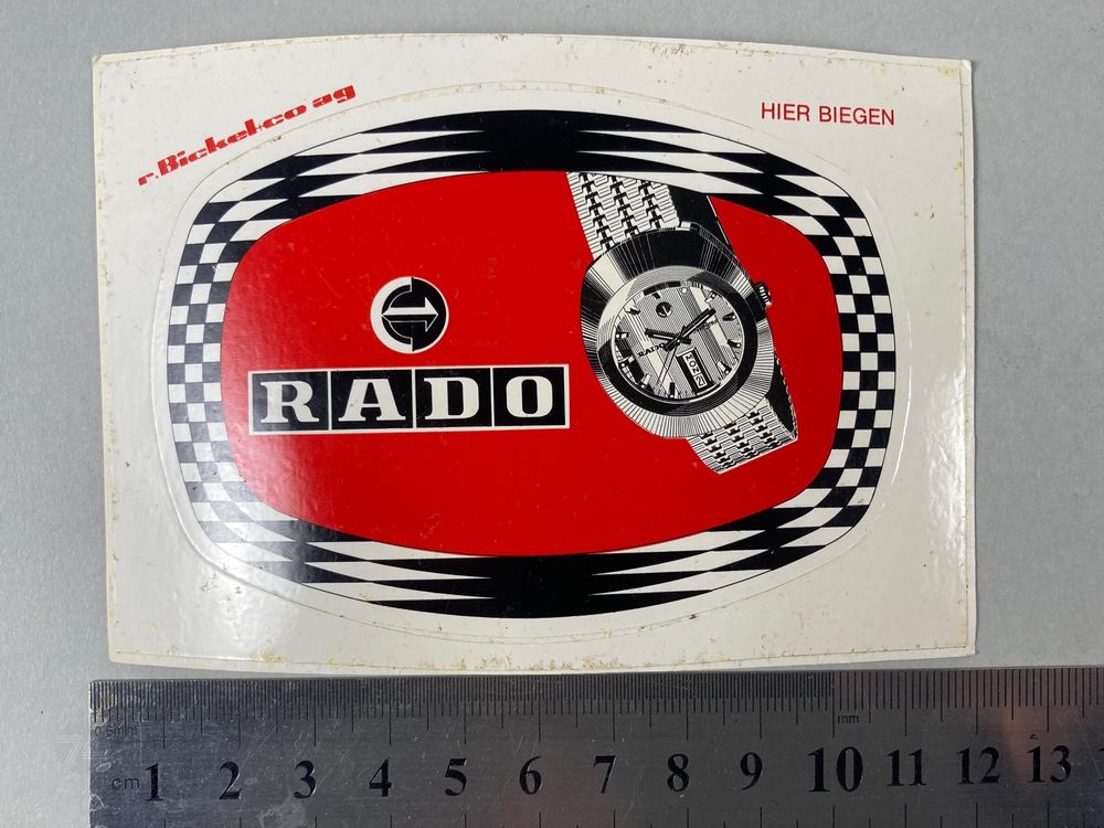 Rado Werbeaufkleber Sticker 70er Vintage Rennsport Schweiz (Gebraucht ...