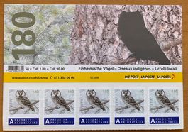 Einheimische Vögel 50er Bogen ungestempelt