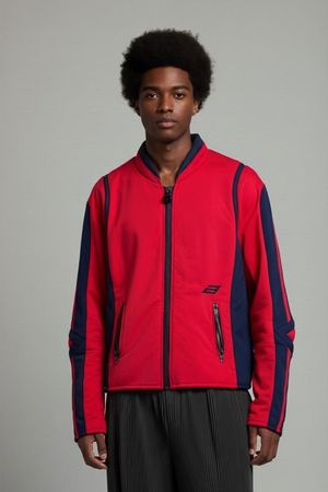 Rot und Marineblaue Sportjacke - Größe 52