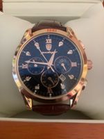 Montre homme couleur or rose, chronographe, neuve