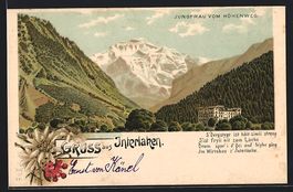 Litho Interlaken, Jungfrau vom Höhenweg