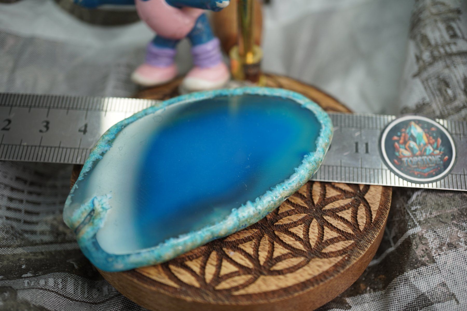 Minerali & Pietre curative: Achat  Scheibe  Blau   Wunderschön       ab  1.-     Räumung – Nuovo e nell'imballaggio originale da Eschenbach SG venduto da topstone 5