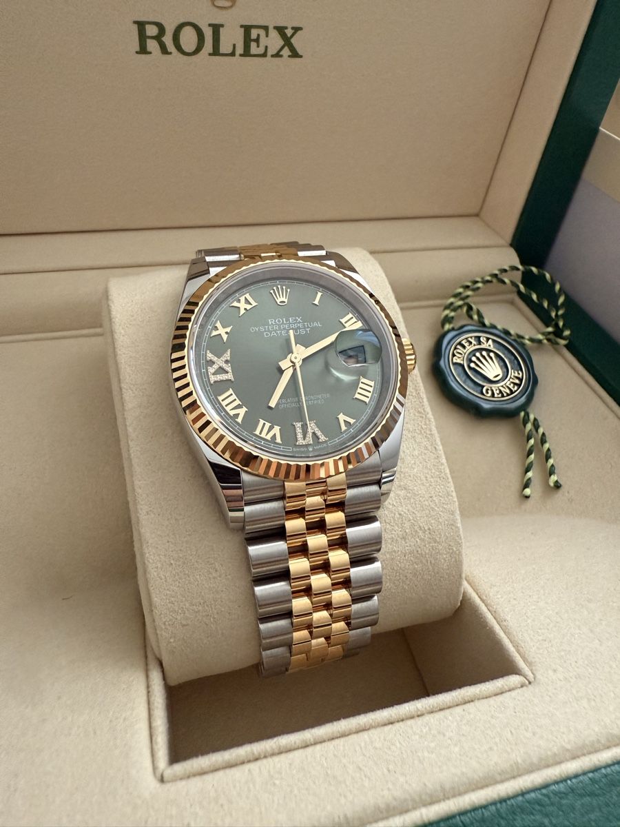 Rolex Orologi: Rolex Datejust 36mm Olive green – Nuovo e nell'imballaggio originale da Oberglatt ZH venduto da nil_c82p 5