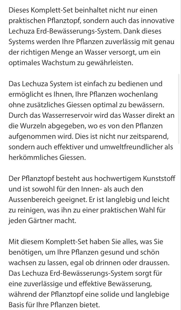 Lechuza Vasi per fiori: Topf Lechuza Kunststoff. Mit Erd-Bewässerungs-System – Usato da Freidorf TG venduto da nad_fxh7 6