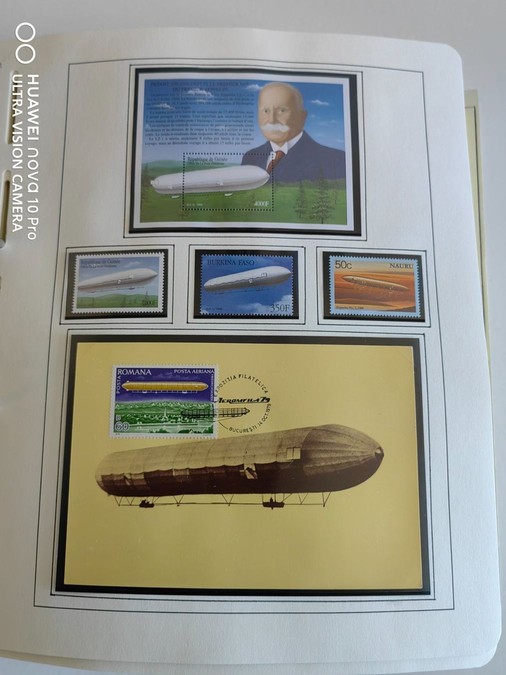 Tutti i francobolli: Collection "histoire du dirigeable et des Zeppelins" – Usato da Thônex venduto da Jan-Nemar 5