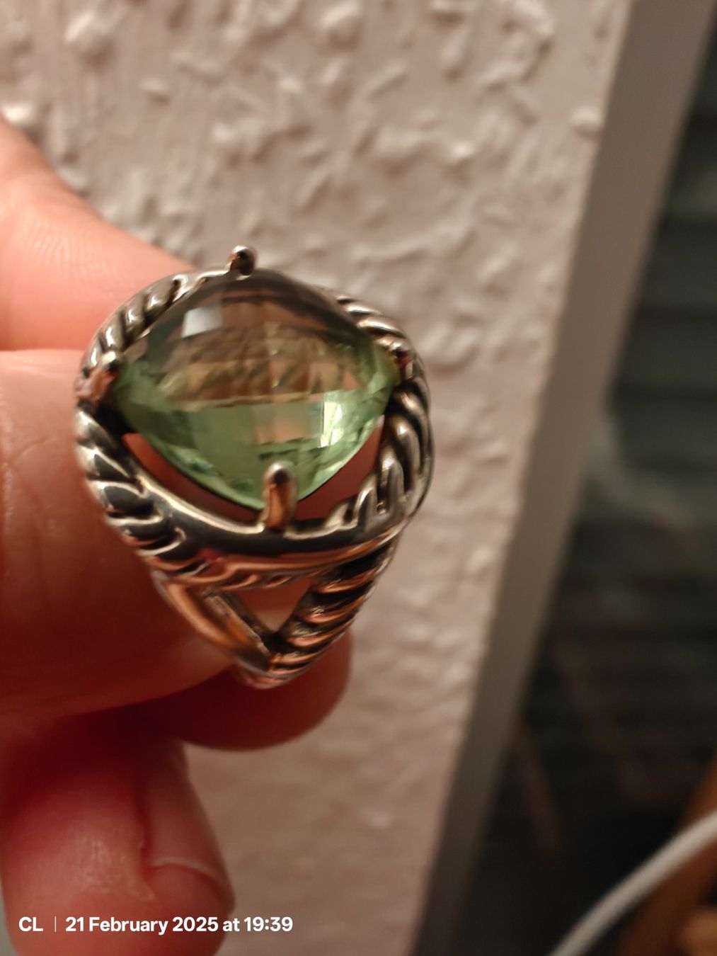 Anelli: David Yurman Infinity Ring mit Prasiolit, Gr. 6.75 (ca 54) – Usato da Hausen AG venduto da locitg 1