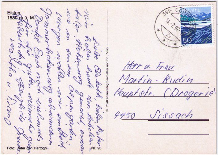 Cartes postales: Eisten – D'occasion à Binningen par Mountainrider 1