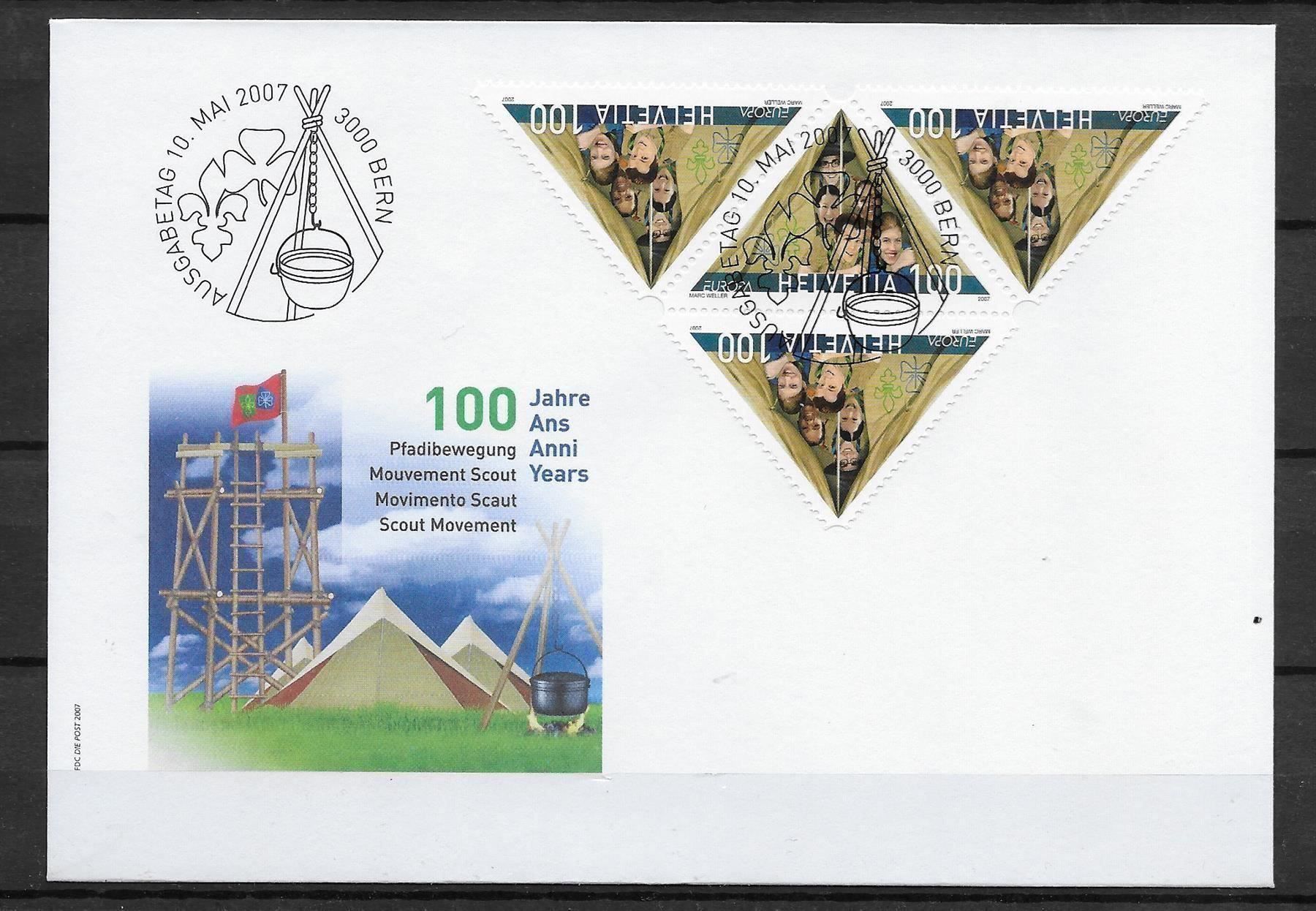 Alle Briefmarken: F1230 - FDC Scout B4 – Gebraucht aus Trélex von Phil_Albert