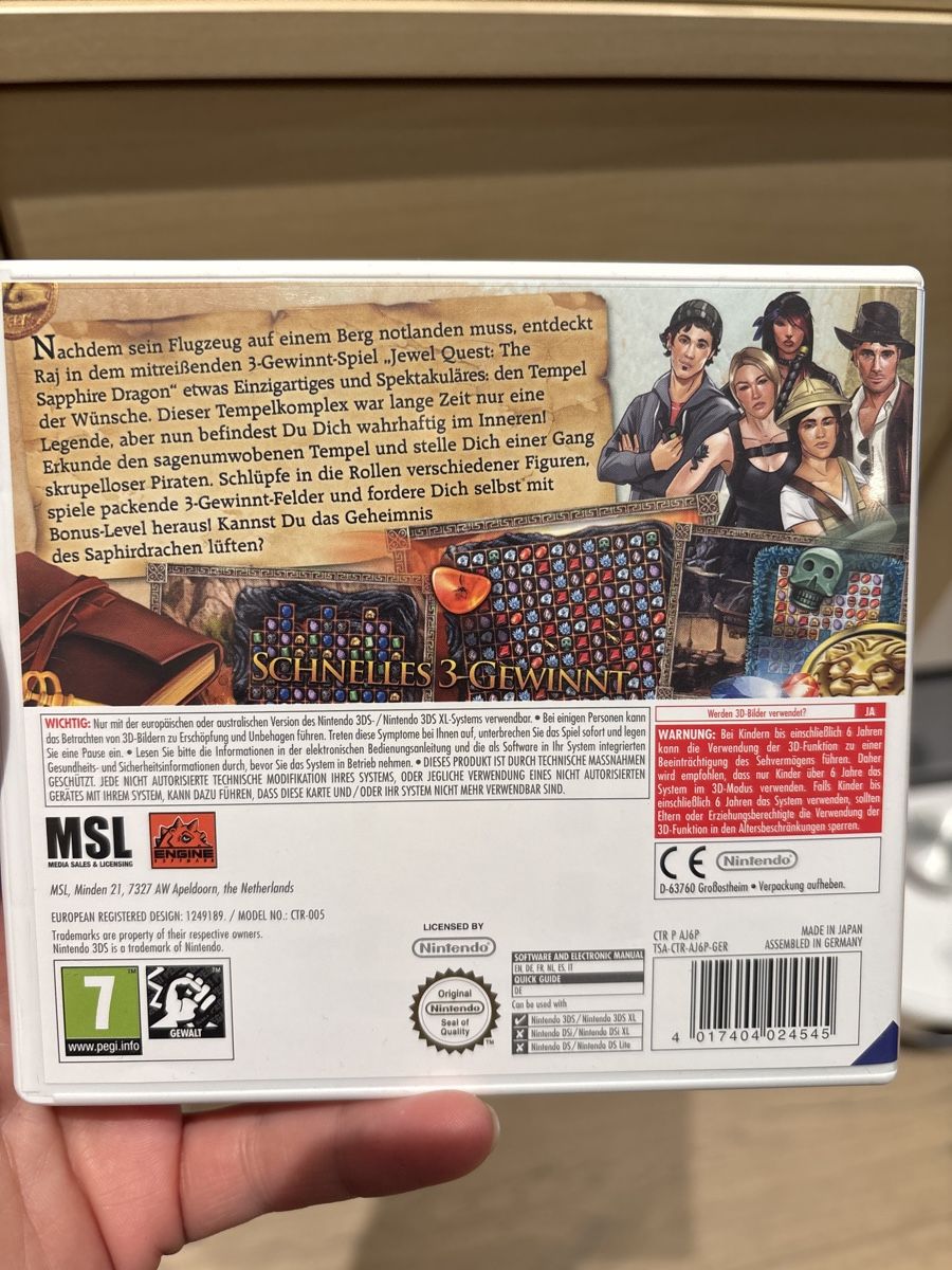 Giochi: Jeu 3DS Jewel Quest Le Dragon Saphir – Usato da Salvenach venduto da gwenwywar 1