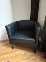 Ikea Sessel Kunstleder Schwarz 