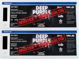 2 Deep Purple Stehplatz-Tickets Hallenstadion 16.10.2026
