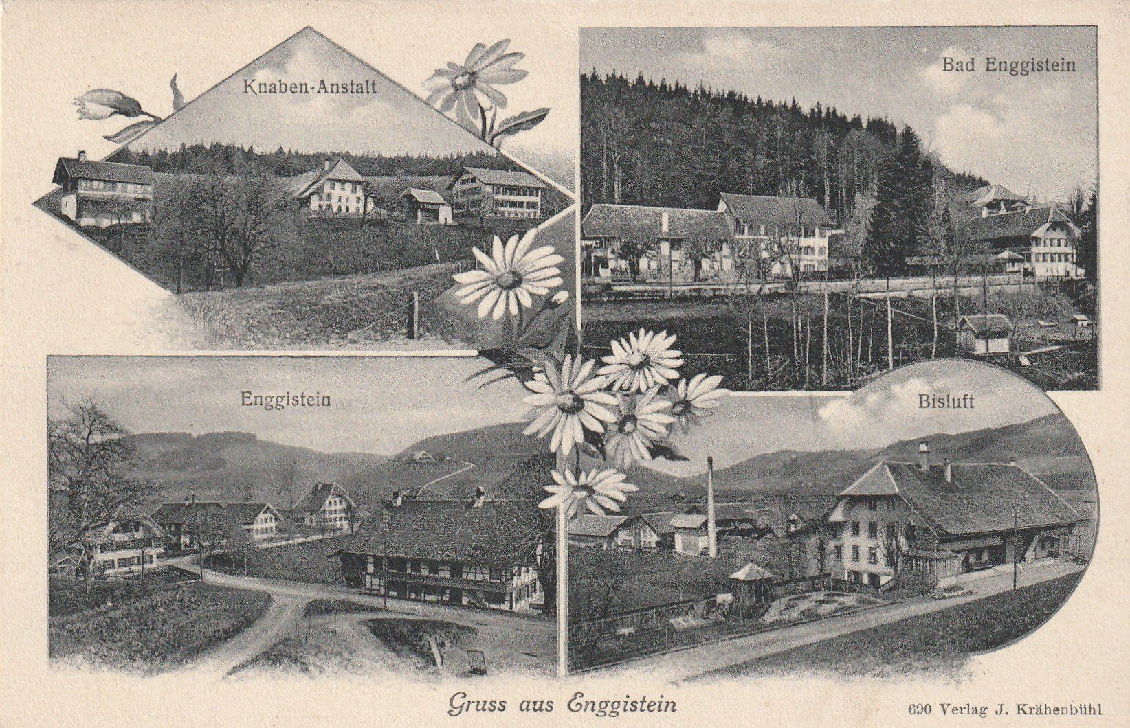 Cartoline postali: Enggistein 4-bildrig – Usato da Rorschacherberg venduto da fratovi2