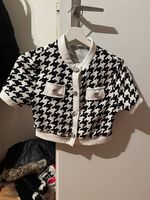 Bluse schwarz weiss Grösse M Petite