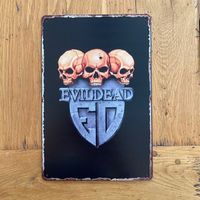 Blechschild 20x30cm EVILDEAD Logo Thrash Retro Vintage Rost