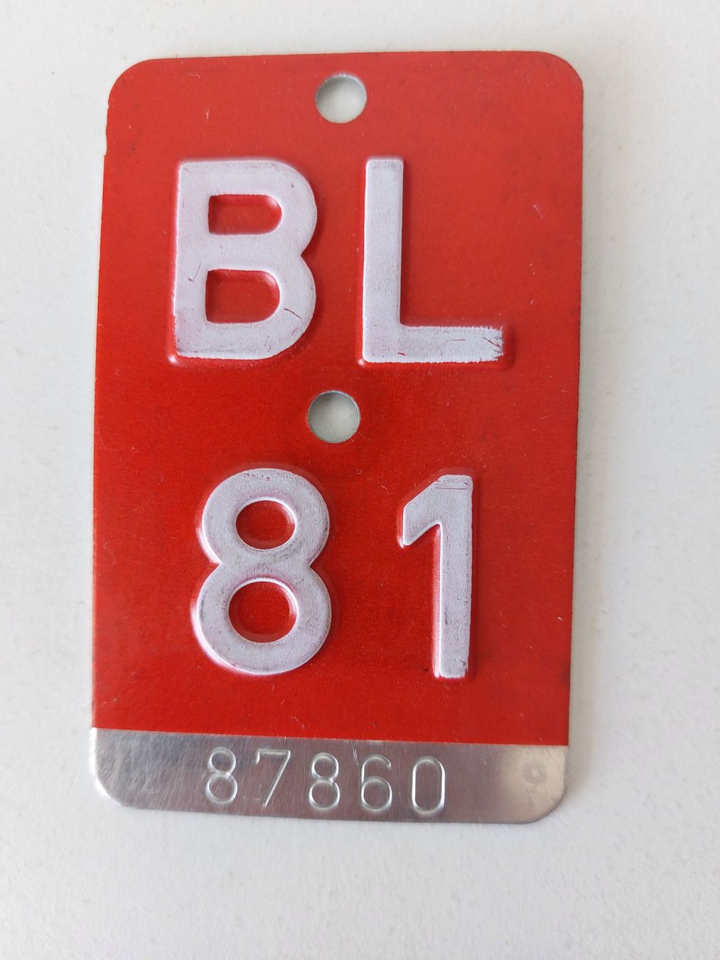 Sachs Insegne: Velonummer BL 81 plaque Velo – Usato da Schenkon venduto da Uhu007